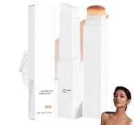 Korean Colour Changing Foundation Stick for Mature Skin, White Foundation Full Coverage,2 in 1 White Foundation Stick with Brush Head, Korean Makeup Suitable for All Skin Types (Light)
