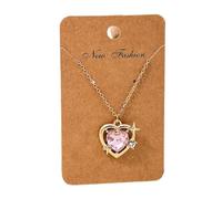Korean Crystal Pendant Heart Necklace For Women Girls Clavicle Chain Cute Star Simple Necklaces Fashion Party Jewelry Heart Pendant Necklace