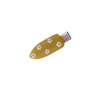 Korean Cute Girl Candy Colored Three-Dimensional Small Flower Acrylic Hair Clips for Bangs and Edge Control(Yellow)