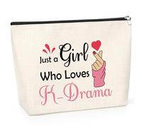 Korean Drama Gifts for Women Korean Drama Makeup Bag Birthday Gifts for K-Drama Lovers Cosmetic Bag for K-Drama Fans Thanksgiving Christmas Retirement Presents Travel Zipper Pouch