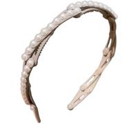 Korean Fashion Portable Hair Hoop For Women Foldable Headband With Anti Slip Designs And Faux Pearls Decoration Hairband For Different Hairstyles