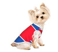 Korean flag print Dog Clothes T Shirts for Small Dogs Breathable Puppy Kitten Dog Shirts for Pet Dogs Cats