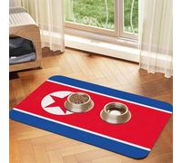 Korean Flag Print Pet Feeding Mat Dog Mat for Food and Water Bowl Dogs Water Dispenser Mat Dogs Accessories