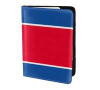 Korean flag print Travel Wallet Passport Holder Case for Family Leather Passport Cover for Men Women, Black, One Size