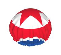 Korean flag Print women Shower Caps Bath Cap Reusable Waterproof Double Layers Hair Cap Comfort