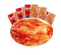 Korean flavor spicy cabbage kimchi, homemade pickled vegetables,Sour and hot instant vegetarian dishes, side dishes, seasonings, delicious casual snack gifts (10 packs)
