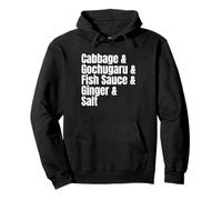 Korean Food Kimchi Ingredient List Funny Recipe Pullover Hoodie