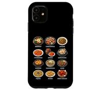 Korean Food Lover Bibimbap Kimchi Tteokbokki Dishes Case for iPhone 11