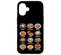 Korean Food Lover Bibimbap Kimchi Tteokbokki Dishes Case for iPhone 16