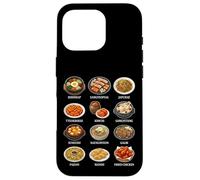Korean Food Lover Bibimbap Kimchi Tteokbokki Dishes Case for iPhone 16 Pro