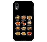 Korean Food Lover Bibimbap Kimchi Tteokbokki Dishes Case for iPhone XR