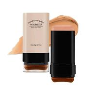 Korean Foundation Stick Foundation for Mature Skin Tint, Buildable Light to Medium Coverage Foundation Makeup Concealer, Dual-Ended with Brush for All Skin -Natural Dewy Finish (Wheat)