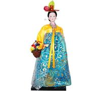 Korean Geisha Figurine Asian Geisha Ornament Hanbok Figurine Oriental Lady Antique Korean Girl Collectible Figurines
