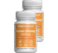Korean Ginseng 4000mg | Supports Mental & Physical Wellbeing | with Vitamin B6 & Zinc | Contributes to Immune Function | 360 Tablets = 6-Months Supply | GMP Certified & UK Made