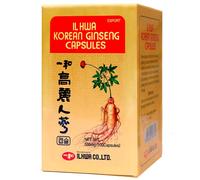 Korean Ginseng Capsules, 500 mg, 100 Servings | Only Panax Ginseng Root | No additives | Physical and Mental Energy | Maximum Strength and Quality by Ilhwa