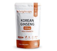 Korean Ginseng Max 3125mg 120 Tablets | High Strength Panax Ginseng | Cognitive Health & Endurance | GMP Approved | Immune Health Support | Vegan Letterbox Friendly | by Brightcaps