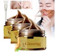 Korean Ginseng Peel off Face Mask,Hana Ginseng Face Mask, Ginseng Mask Anti Aging for Face, Natural Herbal Ginseng Face Mask for Wrinkles, Fine Lines, Firmness and Elasticity (3 Pcs)