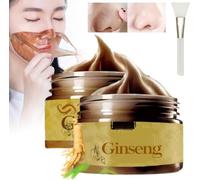 Korean Ginseng Peel off Face Mask,Hana Ginseng Face Mask, Ginseng Mask Anti Aging for Face, Natural Herbal Ginseng Face Mask for Wrinkles, Fine Lines, Firmness and Elasticity (2 Pcs)