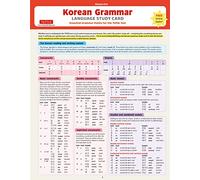 Korean Grammar Language Study Card: Essential Grammar Points for the TOPIK Test (Includes Online Audio)