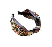 Korean Hair Band Female Simple Wild Fresh Super Fairy Net Red Small Flower Wide-brimmed Fabric Knotted Headband