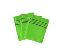 Korean Hanul Itary Towel Exfoliating Towel Bath Washcloth 3 Pcs (Green)