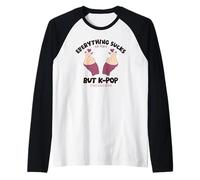 Korean Heart Kpop Everythung Sucks But K Pop Girl Raglan Baseball Tee