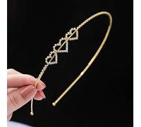 Korean High-end Love Full Diamond Headband Headdress Fashion Personality Net Celebrity Wild Temperament Bangs Broken Hairpin Hair Accessories