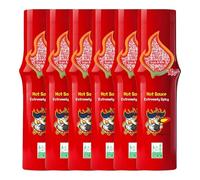 Korean Hot Chicken Flavour Chilli Sauce 165ml (6 Bottles) - Spicy Sauce for Noodles, Fried Chicken Wings BBQ Rice & Dipping - Original, Extremely Spicy & Carbonara (Extremely Spicy)