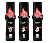 Korean Hot Chicken Flavour Chilli Sauce 165ml - Spicy Sauce Cooking & Dipping Sauce for Noodles Wings BBQ & Rice - Original, Carbonara & Extremely Spicy (3 Bottles) HALAL (Regular)
