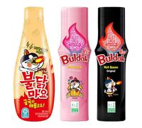 Korean Hot Chicken Flavour Sauce Bundle Set - Original, Carbonara & Mayo Spicy Sauce (Pack of 3)
