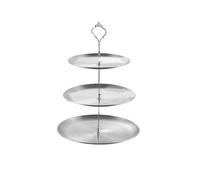 Korean Inspires Round Fruit Serving Plate Multi-layer Stainless Steel Snacks Display Kitchen Essential Rustproof Stainless Steel Serving