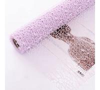 Korean Jacquard Net Mesh Openwork Floral Wrapping Paper 1 Roll Florist Supplies Flower Bouquet Wrapping Paper Floral Supplies for Fresh Flowers, 50cm x 5 Yard (Lilac Purple)