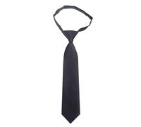 Korean Japanese Short Plain Tie without Binding for School Fashion Accessory Teen Preppy Style (Dark Grey, One Size)