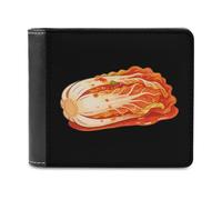 Korean Kimchi Classic Mens Wallets Women Slim Bifold Wallet | Compact Leather Credit Card Holder for Front Pocket Fashion