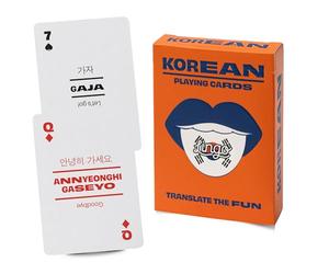 Korean Lingo Playing Cards | Travel Flashcards | Learn Korean Vocabulary in A Fun & Easy Way | 52 Essential Translations