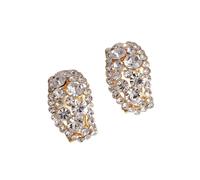 Korean Luxury Crystal Earrings for Women Personality Design Full of Zircon Earrings Charm Wedding Bride Jewelry Gift