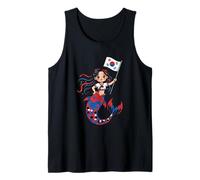 Korean Mermaid K-Pop Princess - Cute Korea Flag Souvenir Tank Top