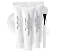 Korean Milky Glow Collagen Duo Mask, Bio Collagen Wrapping Peel off Face Masks Skincare, Collagen Face Mask, Hydrating and Brightening, Improves Elasticity Pumps Saggy Skin, Korean Skincare (3PC)