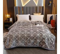 Korean Mink Blanket, Fleece Blanket,Heavy Weight, Silky Soft Plush Warm Blanket, 2 Ply Reversible Raschel Blanket,D,200x230cm4kg