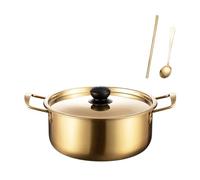 Korean Noodles Pots with Lid Includes Chopsticks Spoon Stainless Steel Practical Cookware for Dorm Use Stainless Steel Ramen Noodles Cooking Pots