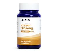 Korean Panax Ginseng 600mg Capsules - Herbal Ginseng Supplement for Energy, Focus & Vitality - 30 Vegan Capsules - Made in UK