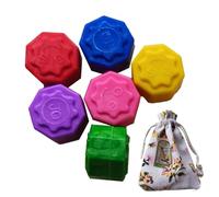 Korean Pebbles Set - Five Stone Game, Dexterity Capture Toy with 3D Print | Rectangular Box with Slides Traditional Play Activity for Addestr