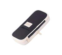 Korean Pencil Case Large Capacity Student Pencil Case Simple Pen Organizer with Storage for Students, Black 120led