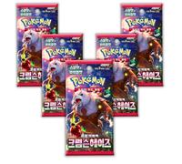 Korean Pokemon Crimson Haze | Trading Cards 5 Pack Booster Bundle | Korean Pokemon Cards Premium Collection | Scarlet and Violet Crimson Haze Booster Bundle | TCYM Authenticated