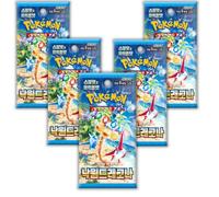 Korean Pokemon Surging Sparks | Trading Cards 5 Pack Booster Bundle | Korean Pokemon Cards Premium Collection | Scarlet and Violet Paradise Dragona Booster Bundle | TCYM Authenticated