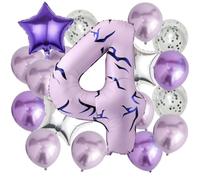 Korean Pop Purple Demon Energy Music Balloons Party Decorations (Number 4)