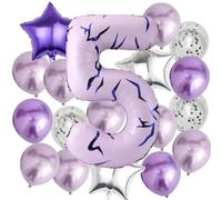 Korean Pop Purple Demon Energy Music Balloons Party Decorations (Number 5)
