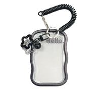 Korean Popular Music Photocard Holder Keychain Identity Badge Holder Keychain Student Bus Card Pendant Keychain School Cards Holder Protector