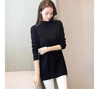 Korean Pullover knit Sweater Women 2020 winter Mid-length Half high collar Loose Shirt Thick Solid Sweaters Female