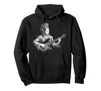 Korean Queen Playing Electric Guitar Traditional Rock Music Pullover Hoodie